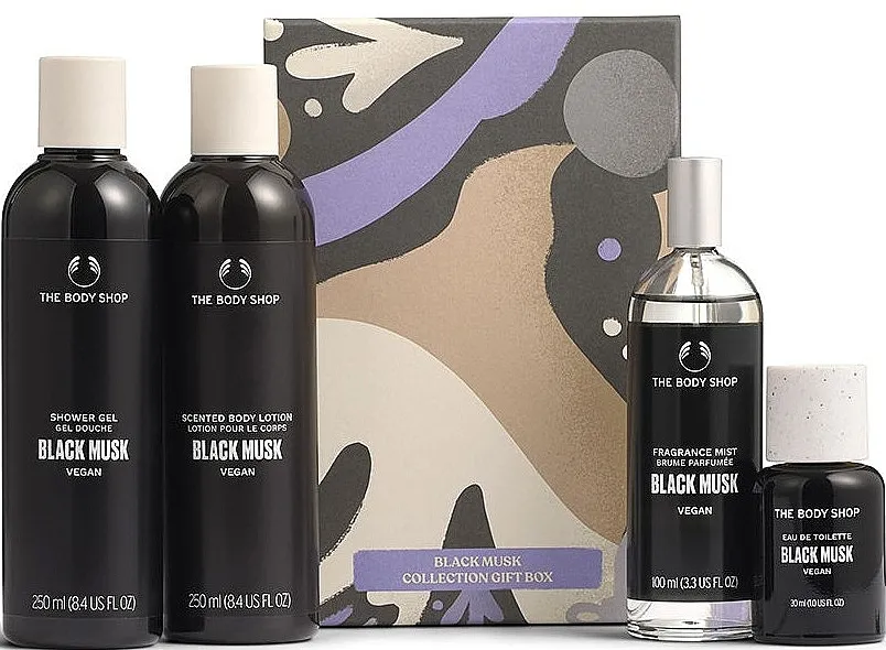 Set (edt/30ml + sh/gel/250ml + b/lot/250ml + mist/100ml) The Body Shop Black Musk Vegan