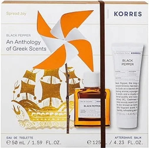 Set (edt/50ml + balzam/125ml) Korres Black Pepper