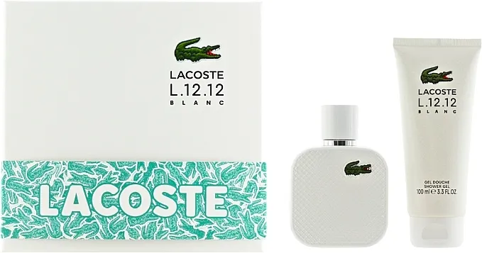 Set (edt/50ml + gel za tuširanje/100ml) Lacoste Eau De L.12.12 Blanc
