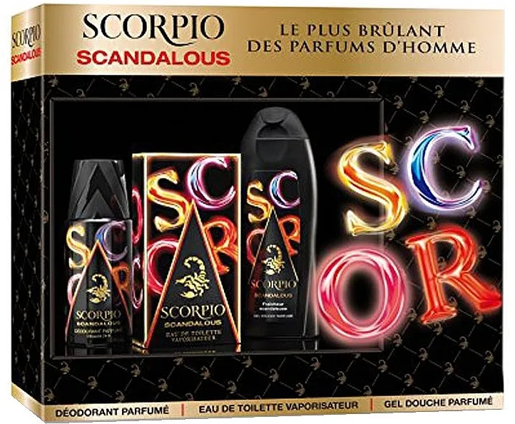 Set (edt/75 ml+deo/150 ml+sh/gel/250ml) Scorpio Scandalous
