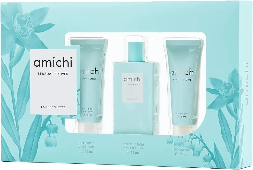 Set (edt/75ml + b/los/75ml + gel za tuširanje/75ml) Amichi Sensual Flower