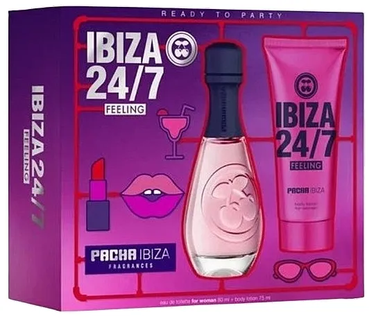 Set (edt/80ml + b/lotion/75ml) Pacha Ibiza Ibiza 24/7 Feeling For Her