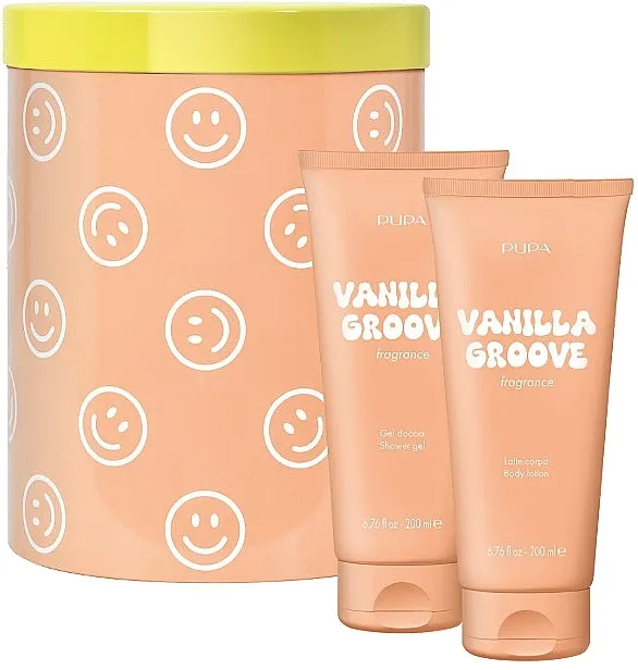 Set (gel za tuširanje/200ml + losion za telo/200ml) Pupa Vanilla Groove