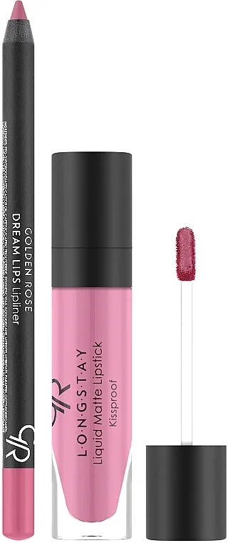 Set Golden Rose Matte LipKit Blush Pink (lipstick/5.5 ml + lipliner/1.6g)