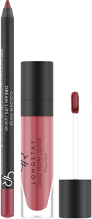 Set Golden Rose Matte LipKit Rose Taupe (lipstick/5.5 ml + lipliner/1.6g)