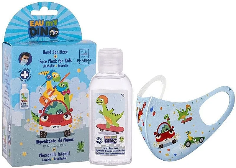 Set (hand/sanitizer/100ml + f/mask/1pcs) Air-Val International Eau My Dino