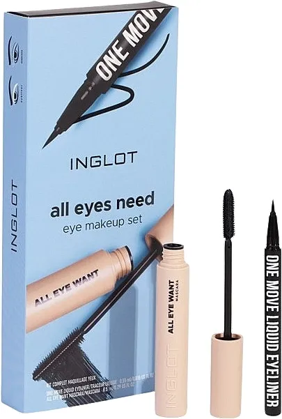 Set Inglot All Eyes Need Eye Makeup Set (mascara/8,5ml + eyeliner/0,55ml)