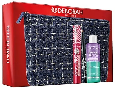Set - Komplet Deborah Milano Pochette 05 (mascara/13 ml + eye/pencil/1.5 g + bag/1 pcs + remover/50 ml)