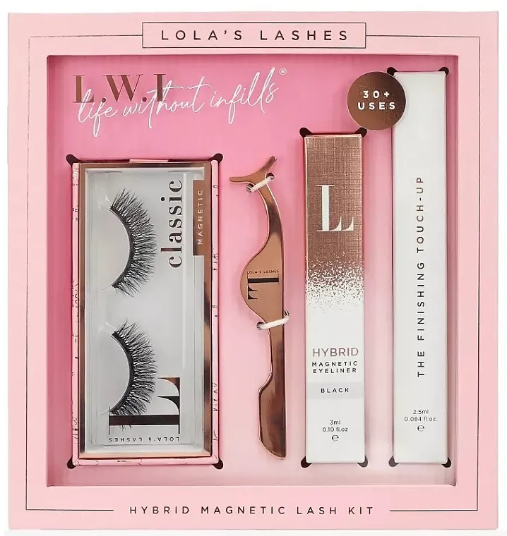 Set Lola's Lashes Queen Me Hybrid Magnetic Eyelash Kit (eyeliner/3ml + remover/2.5ml + eyelashes/2pcs + applicator)