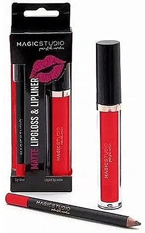 Set Magic Studio Matte Lipgloss &amp; Lipliner (lipgloss/4ml + lipliner/1g)