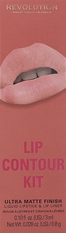 Set Makeup Revolution Lip Contour Kit Brunch (lip/gloss 3 ml + lip/pencil 0.8 g)