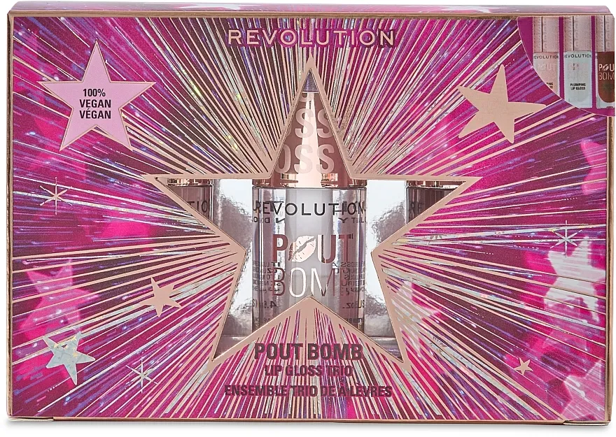 Set Makeup Revolution Pout Bomb Lip Gloss Trio Set (lip/gloss/3x4.6ml)