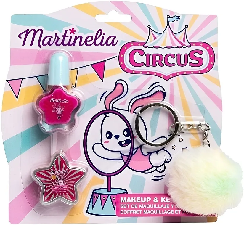Set Martinelia Circus Makeup And Keychain Set (lip/gloss/2g + nail/polish/4ml + keychain/1pcs)