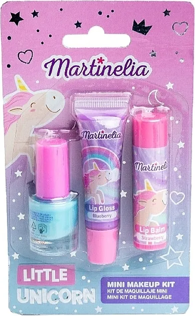 Set Martinelia Little Unicorn Mini Make Up Kit (lip/balm/4g + lip/gloss/6ml + n/polish/4ml)