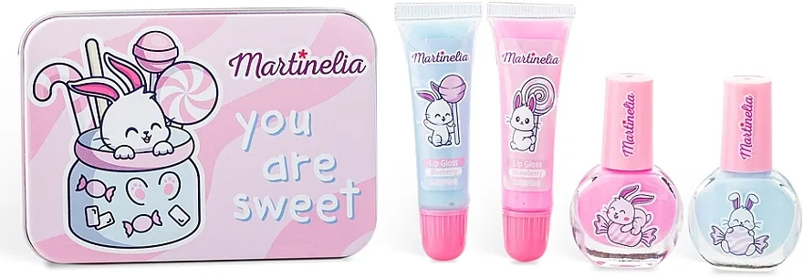 Set Martinelia Yummy Makeup &amp; Case (lipgloss/2pcs + nail/polish/2pcs + box)