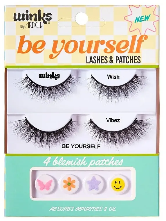 Set - NAME_DESCR Ardell Winks Be Yourself Lashes &amp; Patches Wish + Vibez (lashes/4 pc + patches/4 pc)