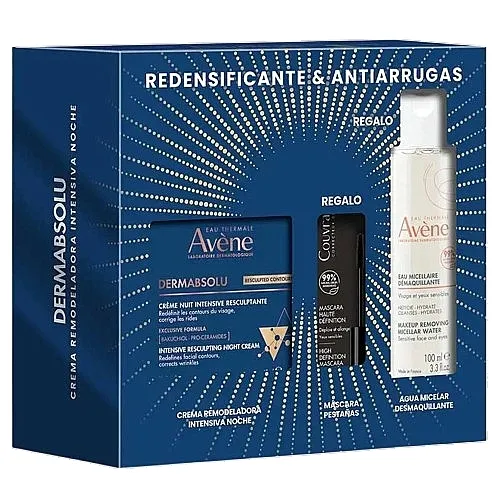 Set - NAME_DESCR Avene Dermabsolu Anti-Wrinkle Night Kit (cr/40ml + micel/water/100ml + mascara/7ml)