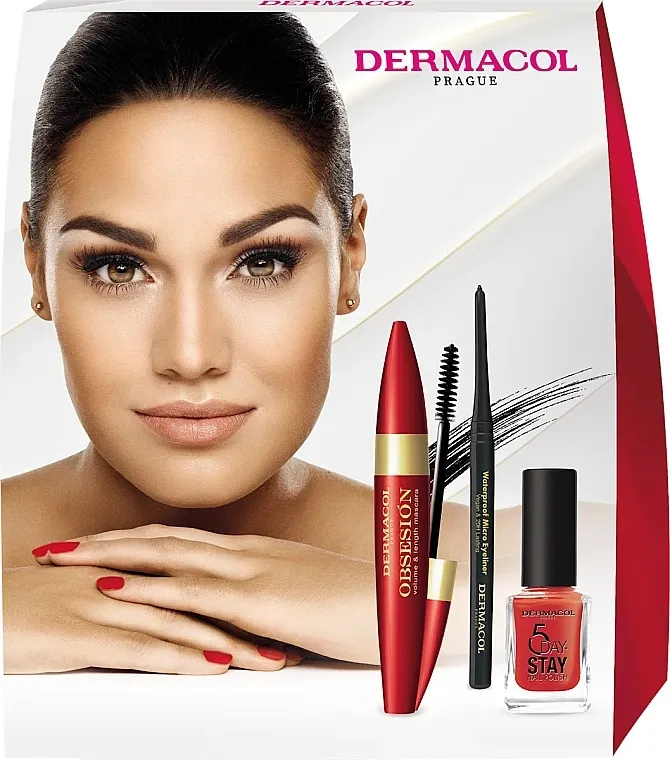 Set - NAME_DESCR Dermacol Obsession (mascara/12ml + eyeliner/0.08g + n/polish/11ml)