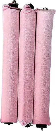 Set od somotskih valjaka, 3 komada, roze Yeye