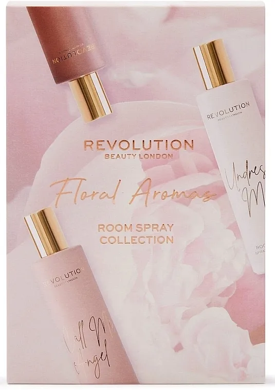 Set (prostorija/sprej/3x100ml) Makeup Revolution Floral Aromas Room Spray Collection