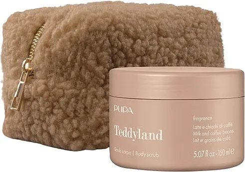 Set Pupa Teddyland Milk And Coffee Beans (b/scrub/150ml + bag)