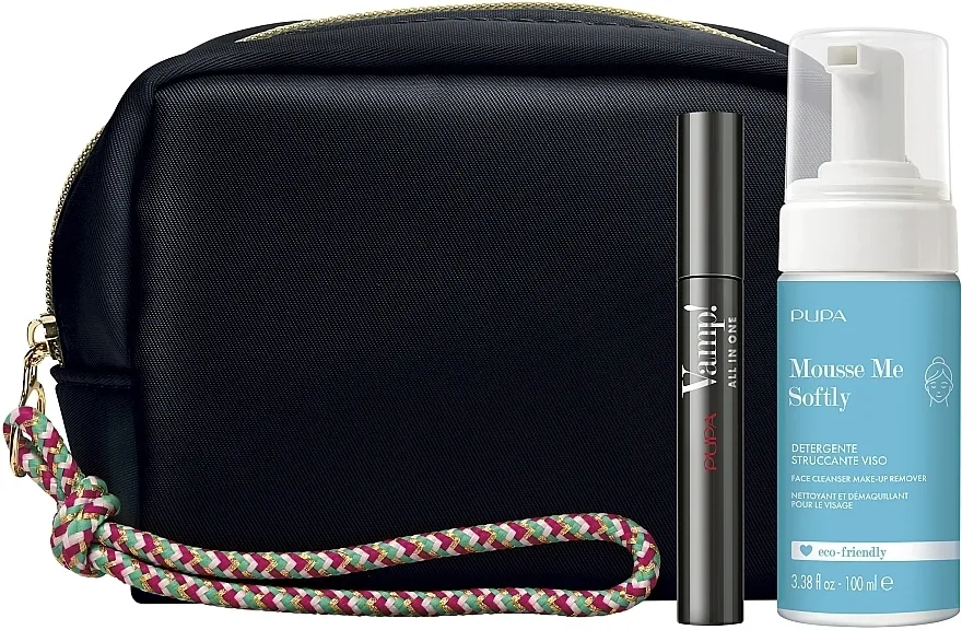 Set Pupa Vamp! All In One &amp; Mousse (mascara/9ml + clean/mousse/100ml + bag)