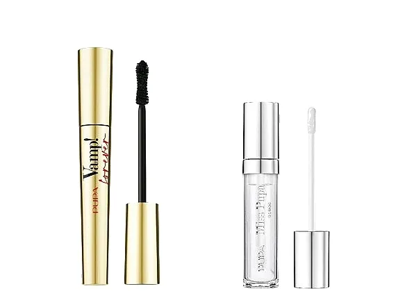 Set Pupa Vamp! Forever &amp; Miss Pupa Gloss (mascara/9ml+l/gloss/5ml +bag/1pcs)