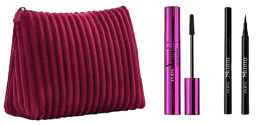 Set Pupa Vamp! Lash Extender And Vamp! Skinny Liner Kit Make-Up (mascara/14ml + liner/1ml + bag/1pc)