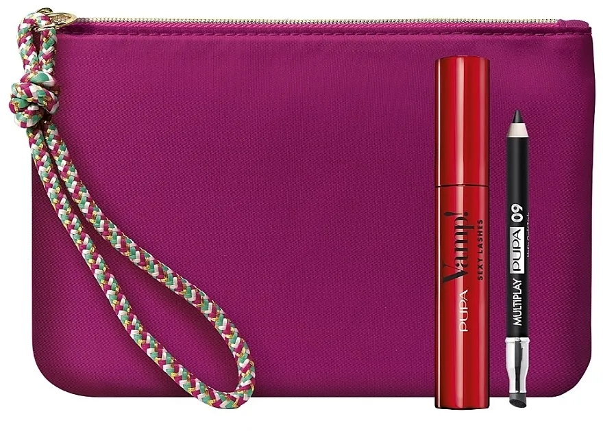 Set Pupa Vamp! Sexy Lashes &amp; Mini Multiplay (mascara/12ml + pencil/0,8g + bag)