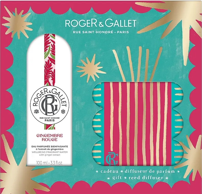 Set Roger&amp;Gallet Gingembre Rouge Christmas Set (f/water/100ml + diffuser/25ml)