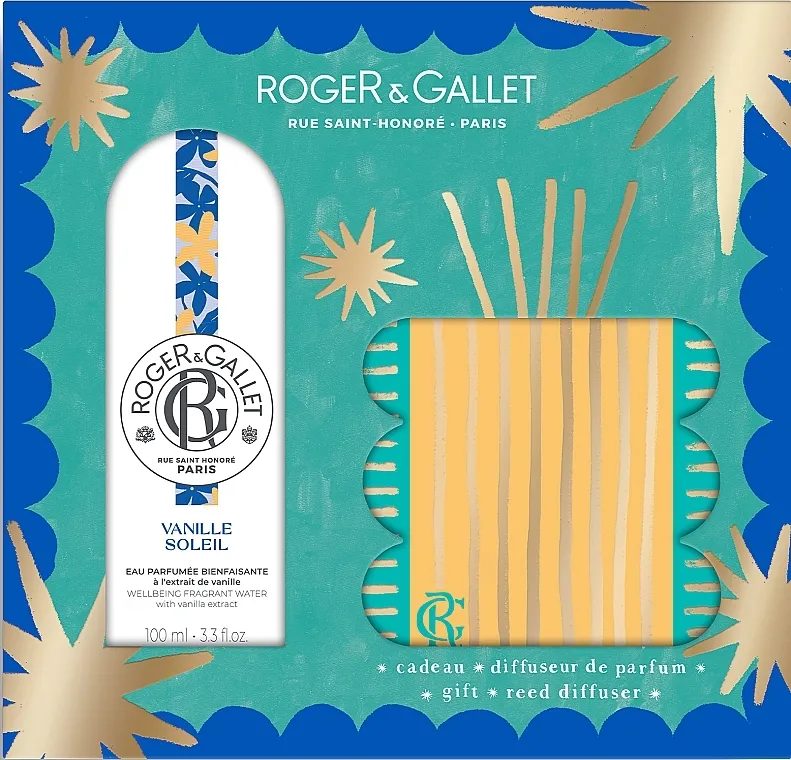 Set Roger&amp;Gallet Vanille Soleil Christmas Set (f/water/100ml + diffuser/25ml)