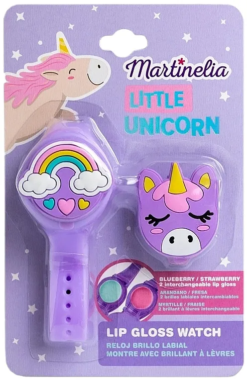 Set sa satom Martinelia Little Unicorn Lip Gloss Watch Set (lip/gloss/2x1,1g + watch/1pcs)