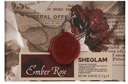 Set Sheglam Ember Rose Long-Lasting Matte Lipstick Set (lipstick/2,7gx4)