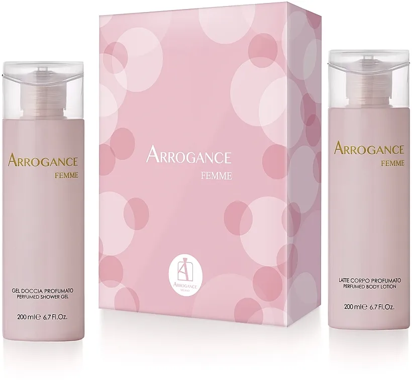 Set (sh/gel/200ml + b/lot/200ml) Arrogance Femme