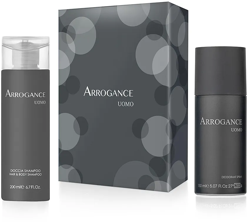 Set (sh/gel/200ml + deo/150ml) Arrogance Uomo