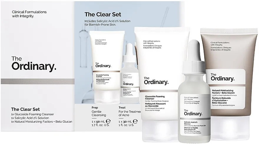 Set The Ordinary The Clear Set (cl/foam/50ml + f/serum/30ml + f/cr/30ml)
