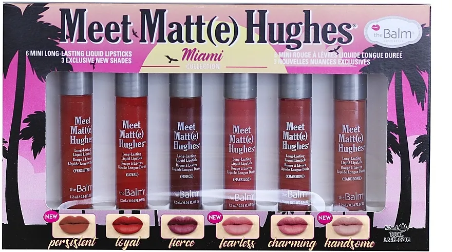 Set theBalm Meet Matt(e) Hughes Miami (lipstick/6x1.2ml)