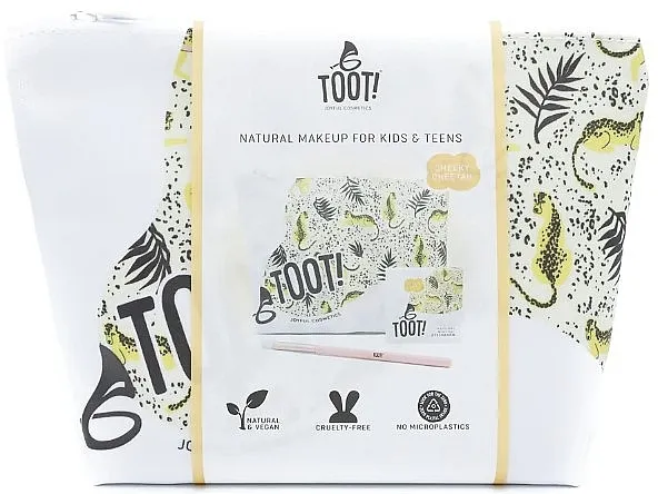 Set Toot! Cheeky Cheetah Eyeshadow Bag (eyesh/2,3g + brush/1pcs + bag/1pcs)