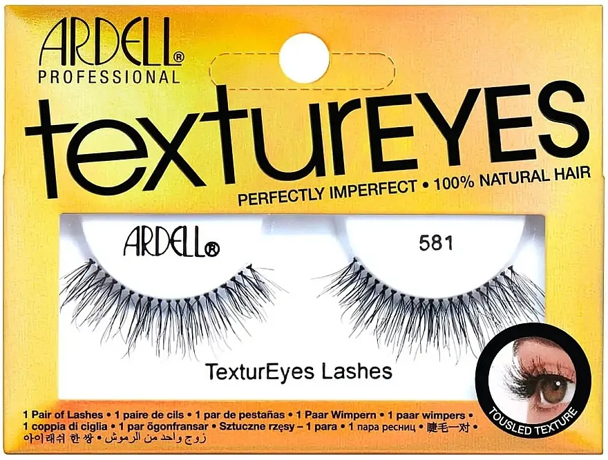 Set umjetnih trepavica, 581 Ardell TexturEyes 581 False Eyelashes Black