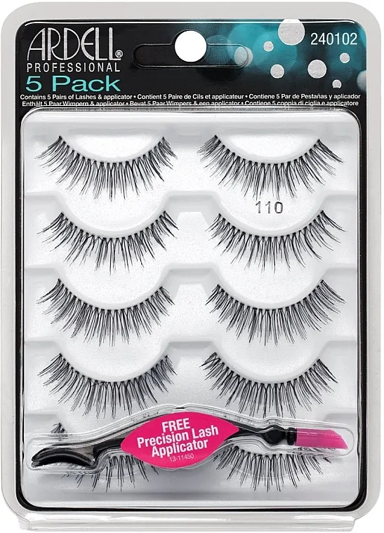 Set umjetnih trepavica Ardell 5 Pack 110 Natural Black Lashes