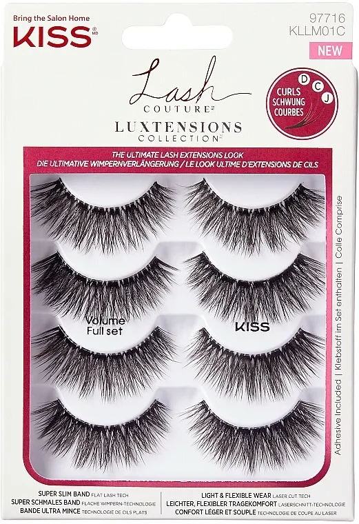 Set veštačkih trepavica Kiss LuXtension Multipack Volume Full Set
