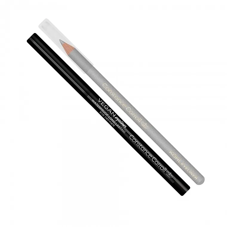 Set za šminkanje očiju, crna + srebrna Constance Carroll Duopak (eyeliner/0.15g + pencil/1.2g)