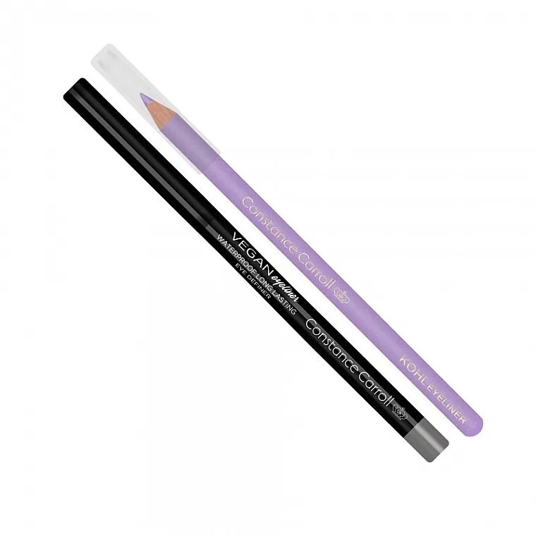Set za šminkanje očiju, sivo + ametist Constance Carroll Duopak (eyeliner/0.15g + pencil/1.2g)