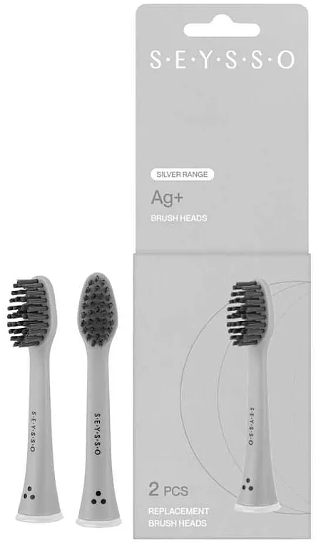 SEYSSO Silver Range Ag+ Replacment Brush Heads Mlaznice sa jonima srebra za zvučnu četkicu za zube, 2 kom.