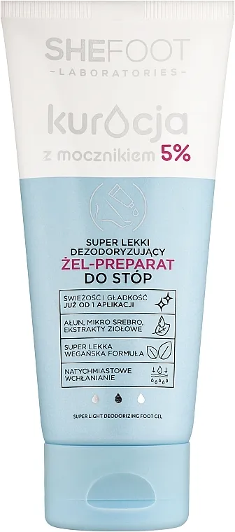 SheFoot Dezodorizirajući gel za stopala s 5% uree