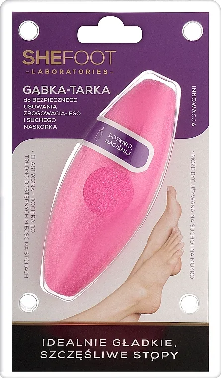 SheFoot Elastični sunđer-strugalica za stopala, roze