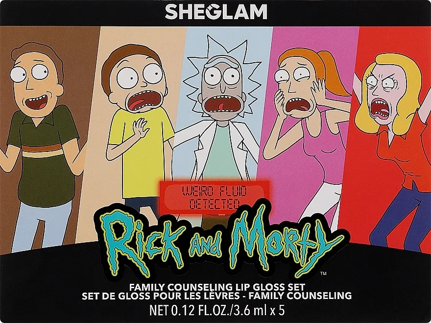 Sheglam Rick &amp; Morty Family Counseling Lip Gloss Set Brown (lip/gloss/5x3.6 ml)