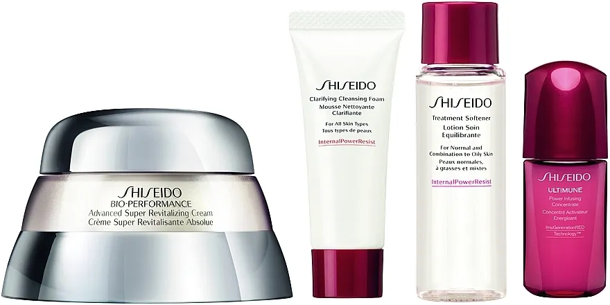 Shiseido Bio-Performance Holiday Kit (f/cr/50ml + cl/foam/15ml + f/lot/30ml + f/conc/10ml) Set