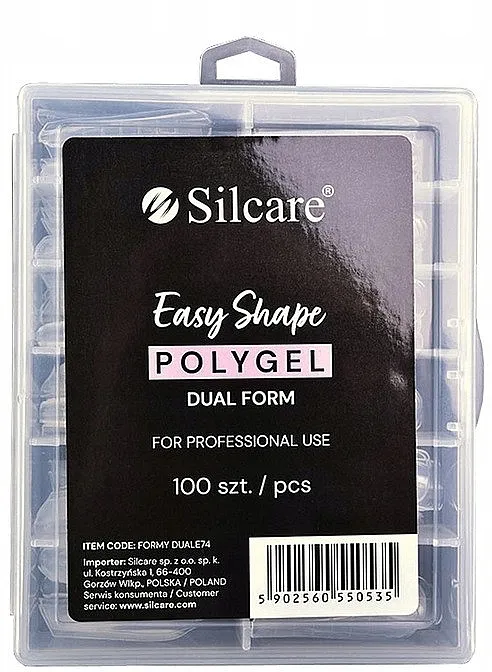 Silcare Easy Shape Polygel Dual Form Tipse za nadogradnju noktiju za višekratnu upotrebu