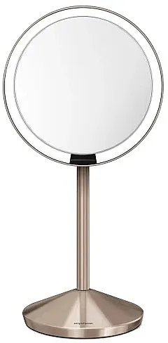 Simplehuman Sensor Mirror Compact Kompaktno ogledalo sa senzorom, okruglo, zlatno postolje, 12 cm